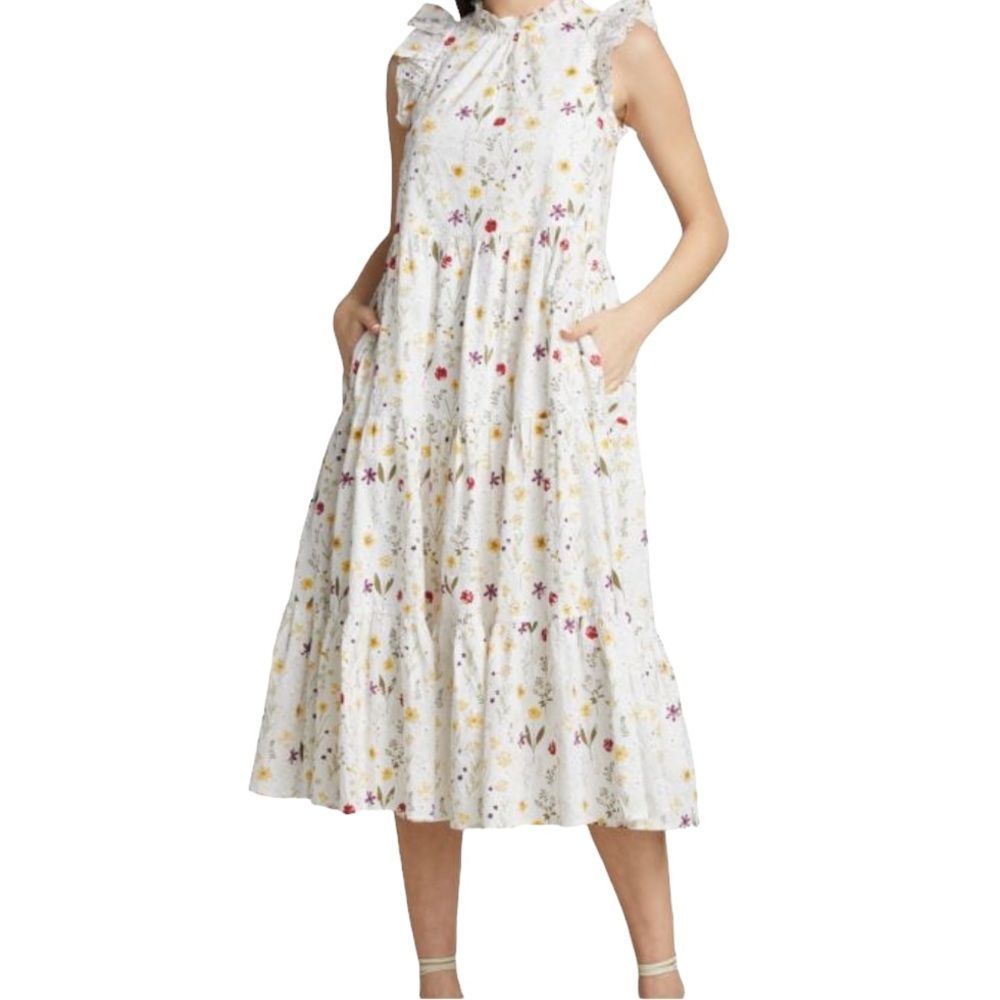 En Saison Floral Print Ruffle Tent Dress size Small